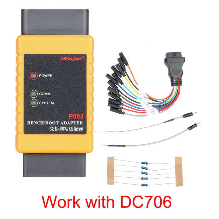OBDSTAR P003 Adapter with ECU Bench Cables for OBDSTAR X300 DP/ X300 DP PLUS/ DC706/ Key Master DP/ X300 PRO4/ D800