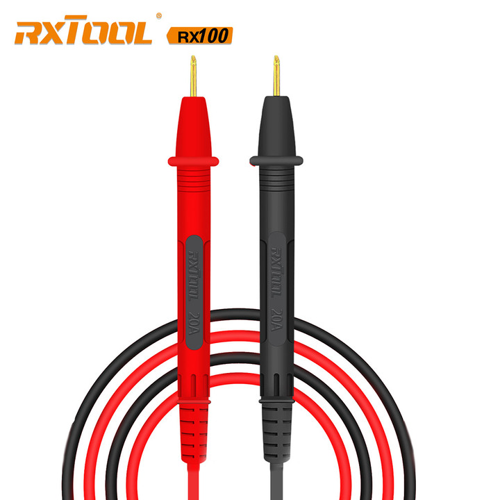 RXTOOL RX100 12 in1 Functional Multimeter Gold Plate Test Probes AC/DC Universal Test Leads Kit Detachable Lines