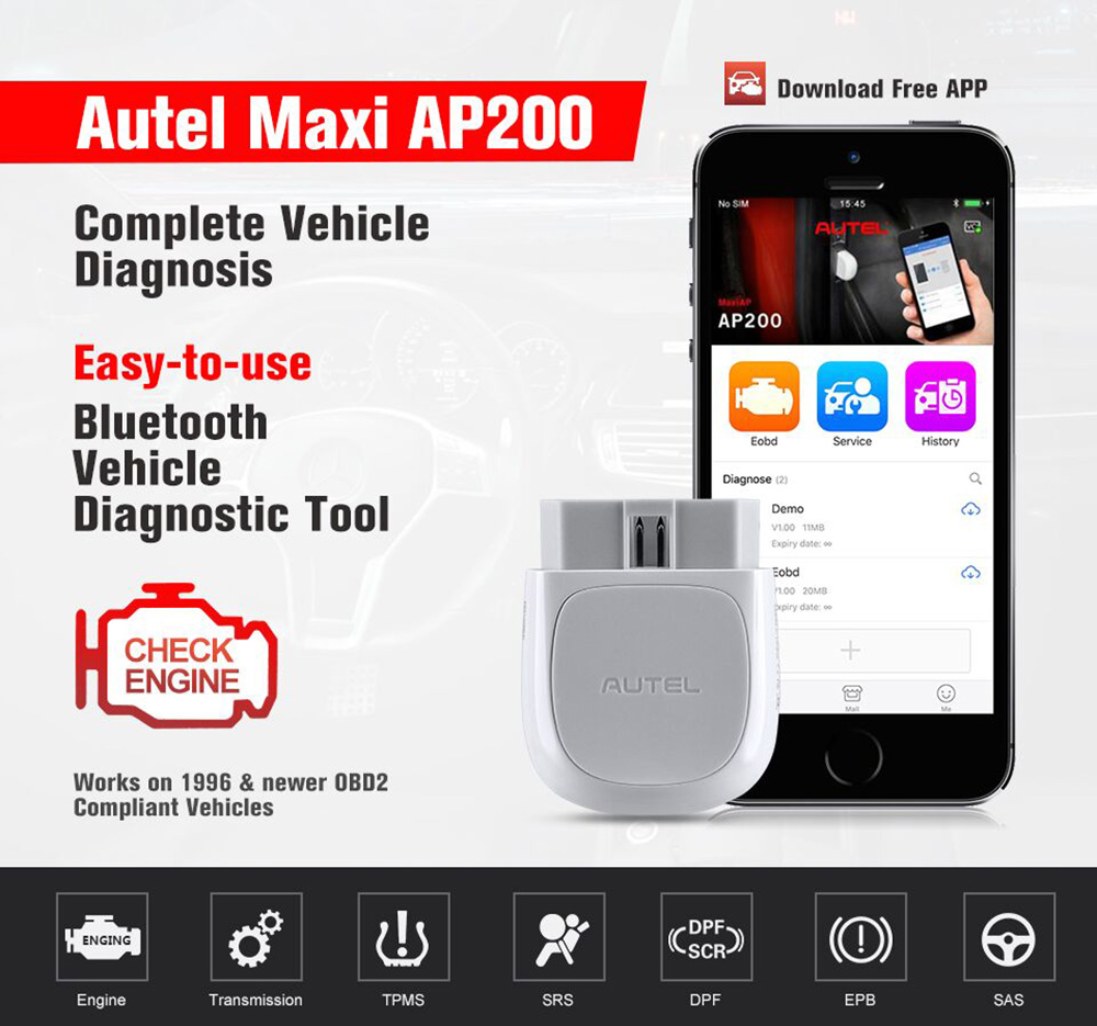 Autel MaxiAP AP200 vehicle diagnosis