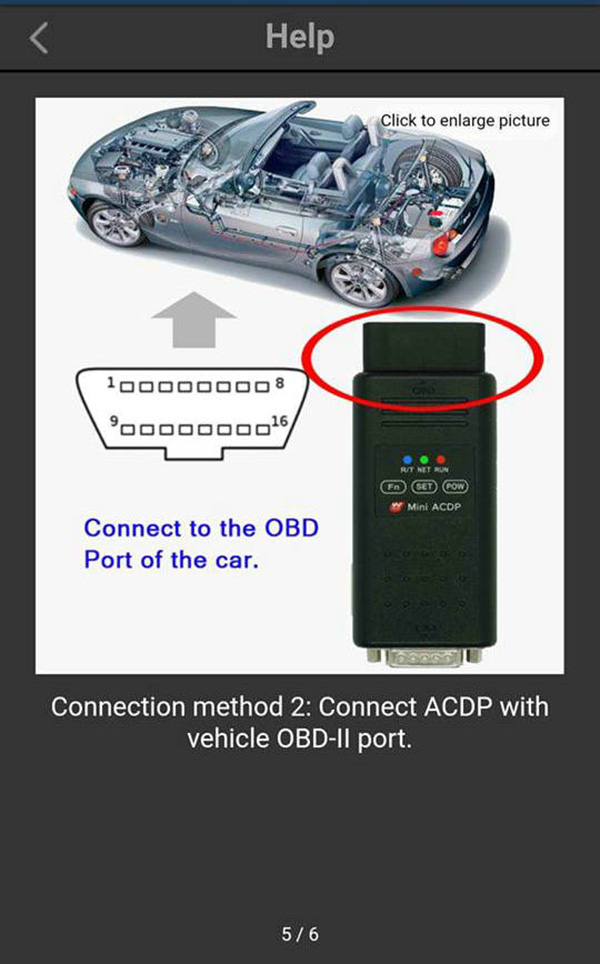 Connect the ACDP, OBP+ICP adapter, EGS interface board and EGS module. 