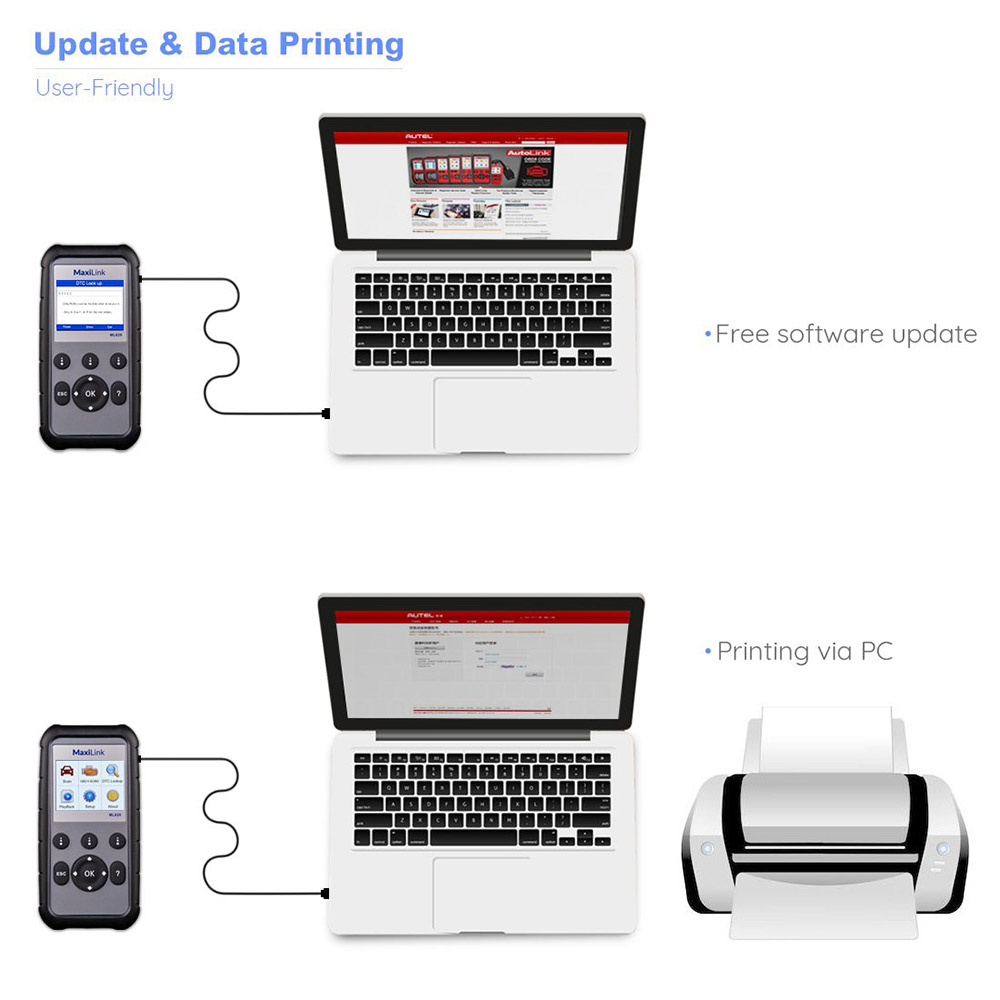 Autel MaxiLink ML629 update and data printing