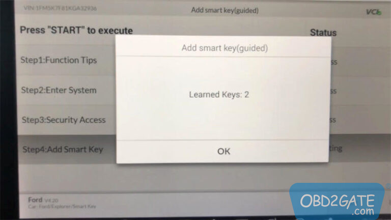 add 2019 Ford Explorer smart key using im608 pro 2