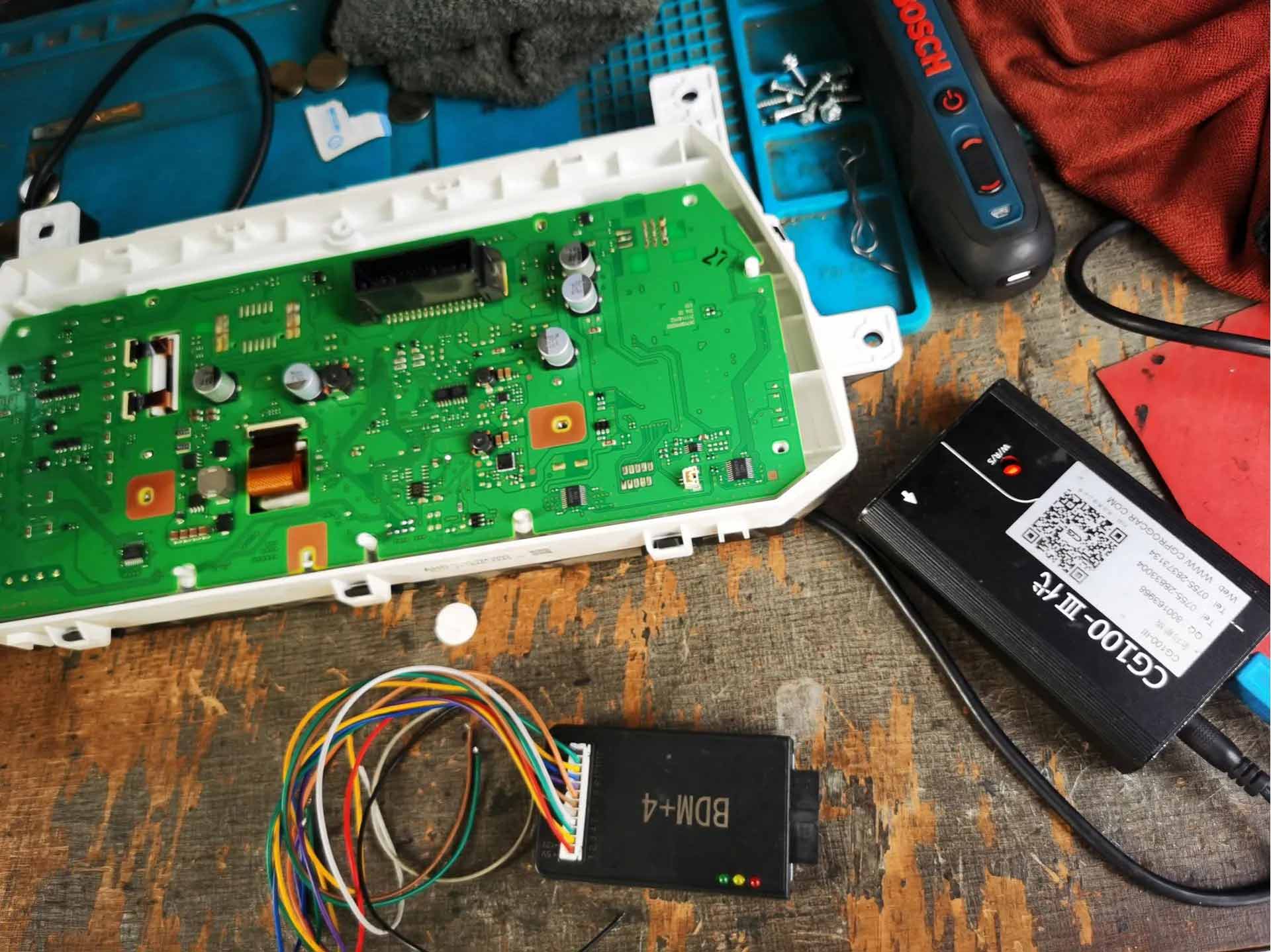 Wiring connections for Honda Fit S6J3001 chip.