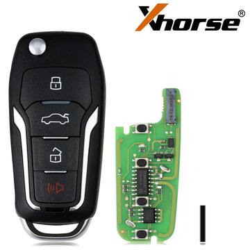 Xhorse XEFO01EN Super Remote Key Ford Flip 4 Buttons Built-in Super Chip English Version 5pcs/lot