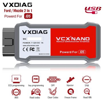 VXDIAG VCX NANO for Ford IDS V128 /Mazda V128 2 in 1 Diagnostic Tool Supports Win10
