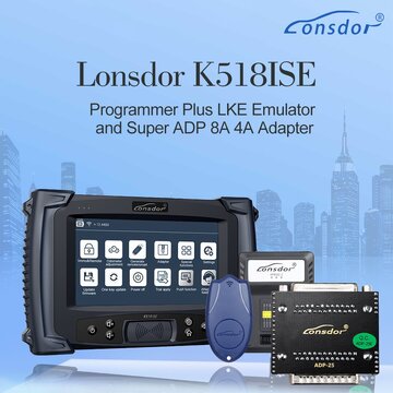 Lonsdor K518ISE Key Programmer Plus LKE Emulator/Super ADP-25E 8A/4A Adapter