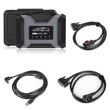 2023 SUPER MB PRO M6+ for Benz Trucks Diagnoses, Wireless Diagnosis Tool with OBD2 16pin Cable + USB Cable + 14pin Cable