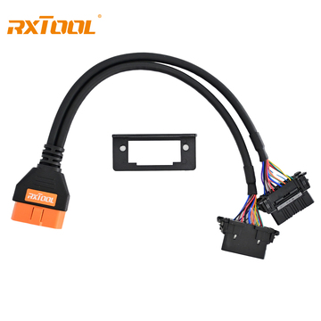RXTOOL OBD2 16-Pin 1ft 24AWG Splitter Extension Cable Adapter 1 Male to 2 Female