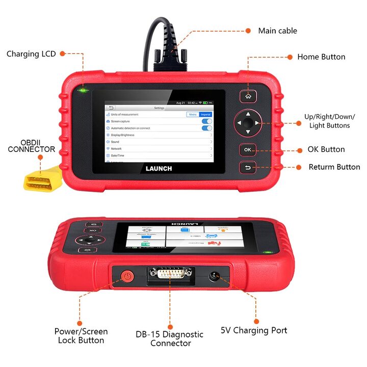 Launch CRP123X OBD2 Scanner for ABS SRS Engine Transmission