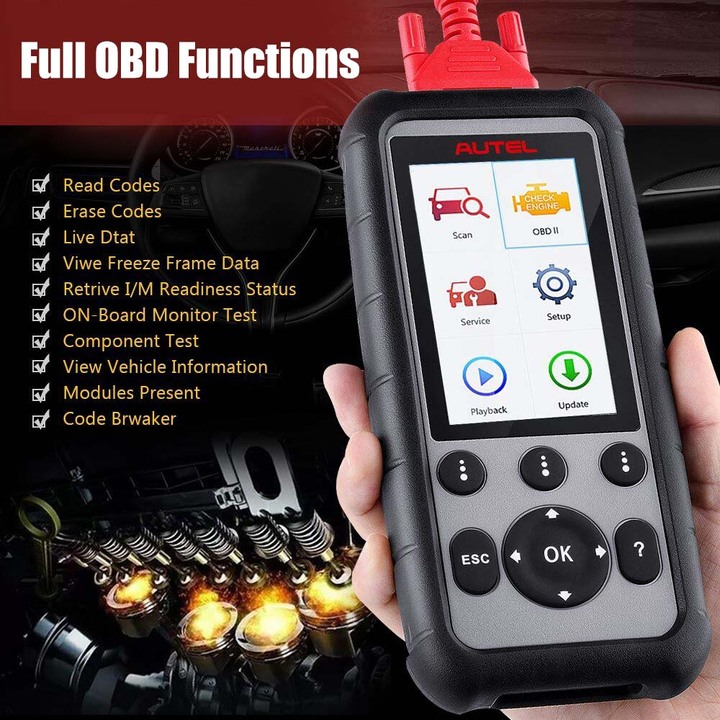 Autel MaxiDiag MD806 Pro OBD2 Scanner Full System Diagnostic Tool Lifetime Free Online Update