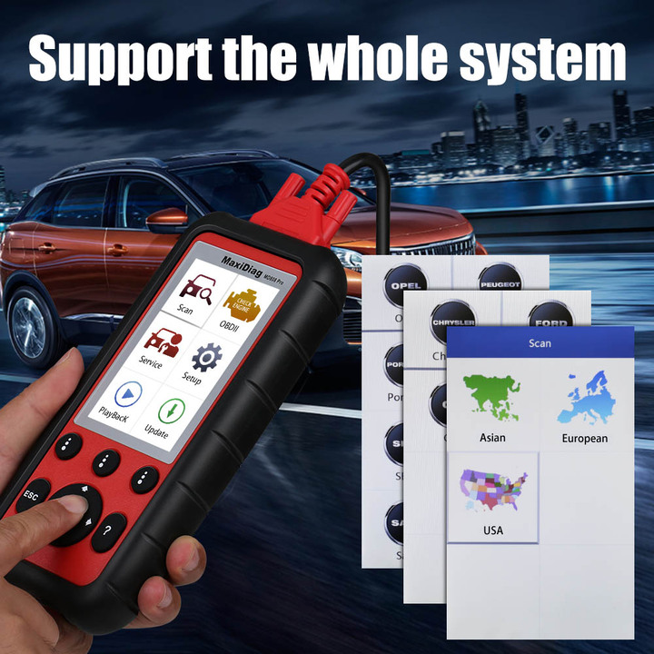 Autel MaxiDiag MD808 Pro All System Scanner Support BMS/ Oil Reset/ SRS/ EPB/ DPF/ SAS/ ABS Lifetime Free Online Update