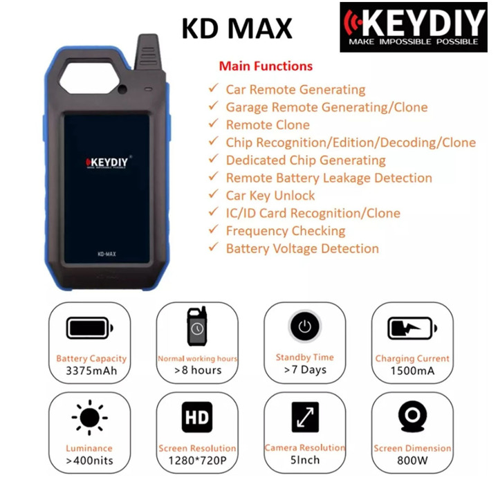 KEYDIY KD-MAX KD MAX Auto Key Programmer Remote Generator/Chip Reader/Frequency Tester