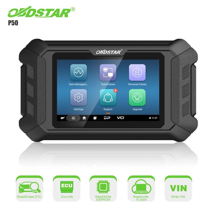 OBDSTAR P50 Airbag Reset Tool Cover 58 Brands and Over 7600 ECU Part No. by OBD/ BENCH Support Battery Reset for Audi by BENCH