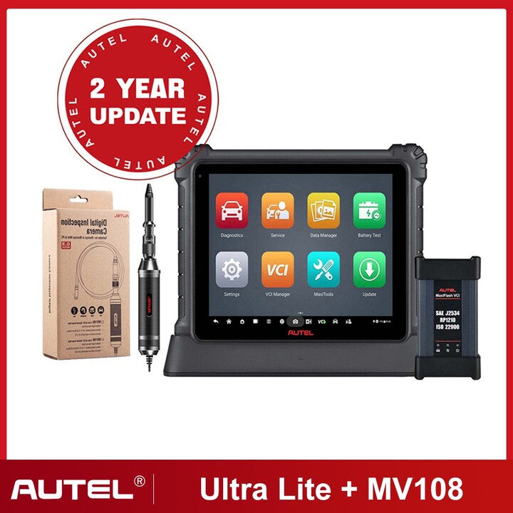 2023 Autel MaxiCOM Ultra Lite Intelligent Diagnostic Tool Multi-language Support Guided Functions Get Free MaxiVideo MV108S