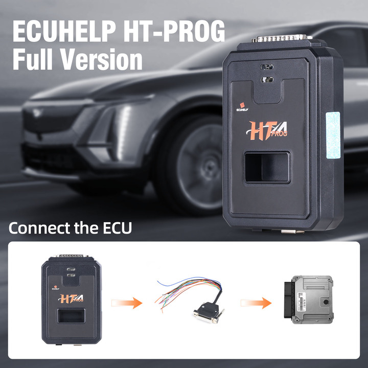 ECUHELP HTprog ECU Programmer Tool HTprog Full Version (Adapter +Cables + Dongle) Support on Bench / Boot / BDM