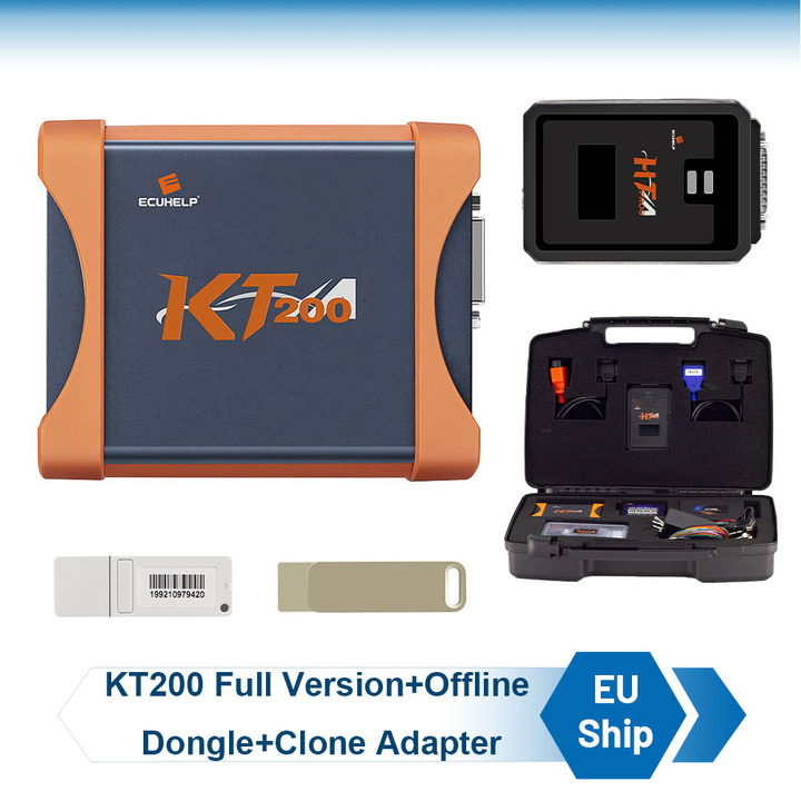 ECUHELP KT200 ECU Programmer Full Version with Offline Workstation Plus HTProg Clone Adapter