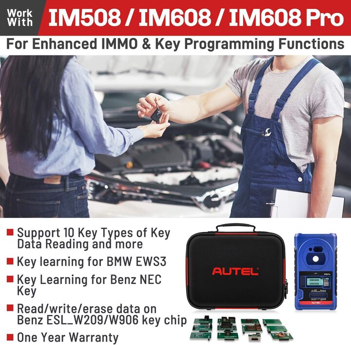 Autel XP400 Pro Programmer with Autel IMKPA Kit Expanded Key Programming Accessories, Work with Autel IM608 Pro II / IM508