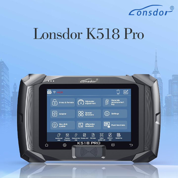 2024 Lonsdor K518 Pro Universal Key Programmer with 2xLT20, Toyota FP30 Cable, Nissan 40 BCM Cable, JCD, JLR and ADP Adapter