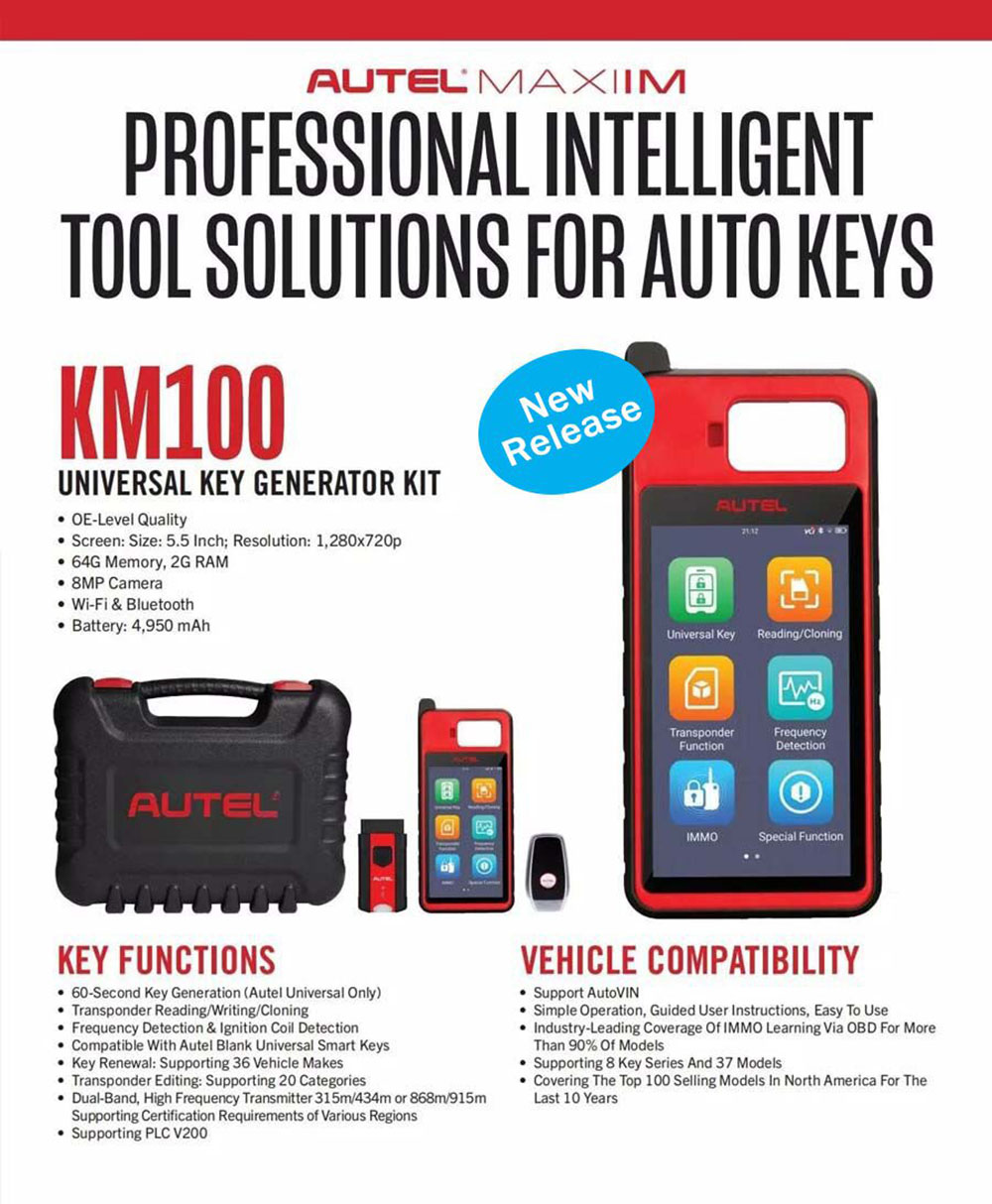  Autel MaxiIM KM100 professional intelligent tool solutions for auto keys