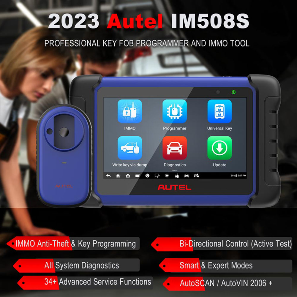 autel im508s professional key fob programmer and immo tool