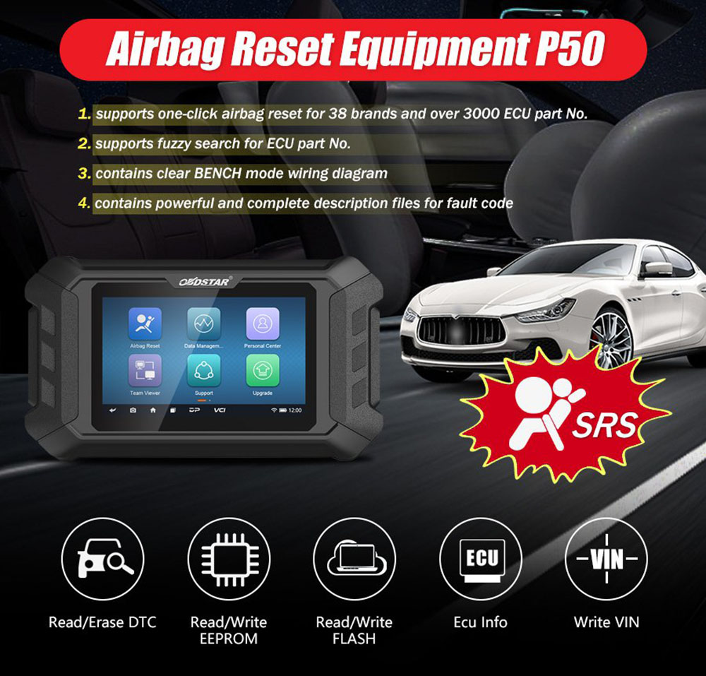 OBDSTAR P50 airbag reset equipment
