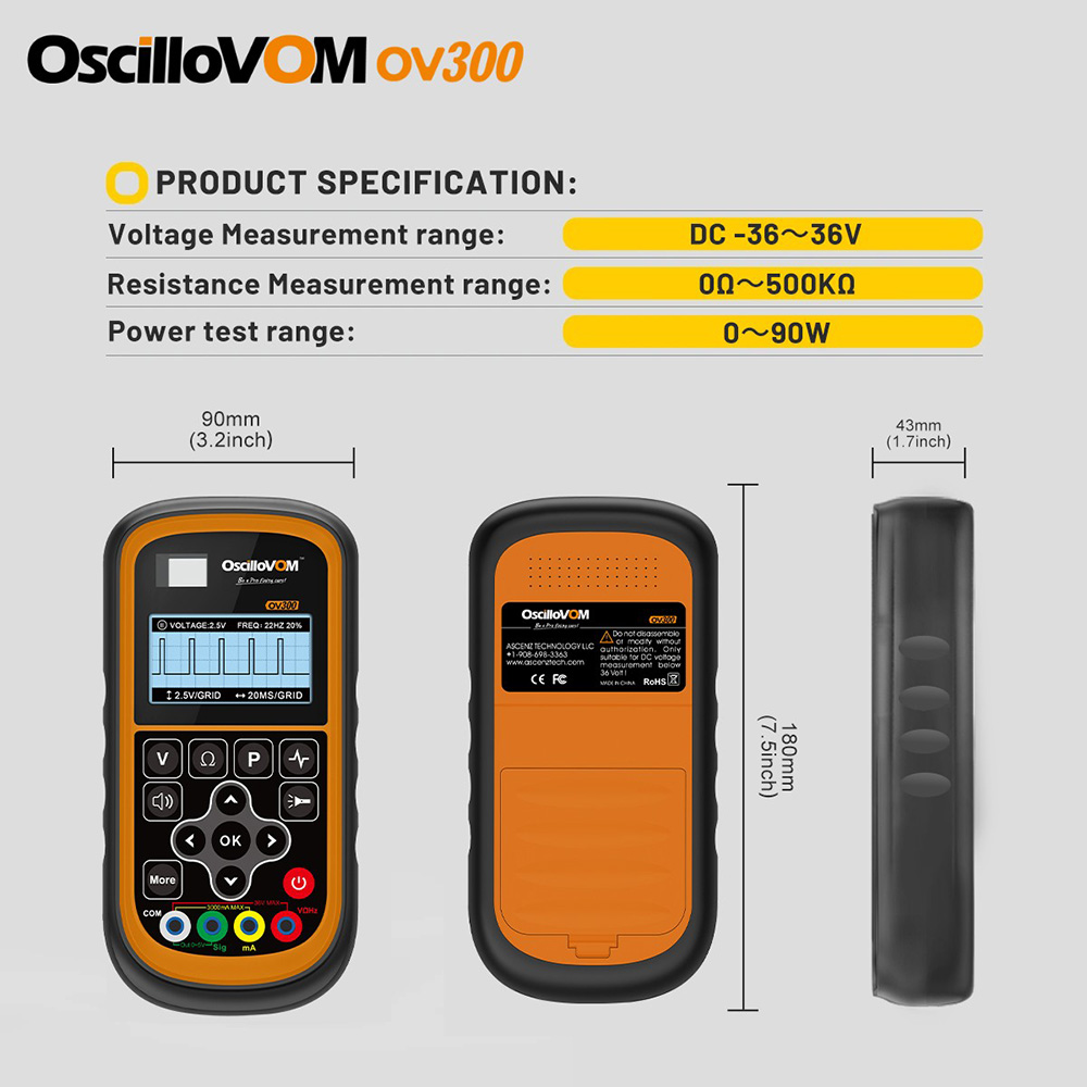 OSCILLOVOM OV300 Product Specifications