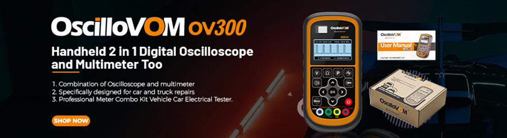 OSCILLOVOM OV300 Digital Oscilloscope and Multimeter Tool