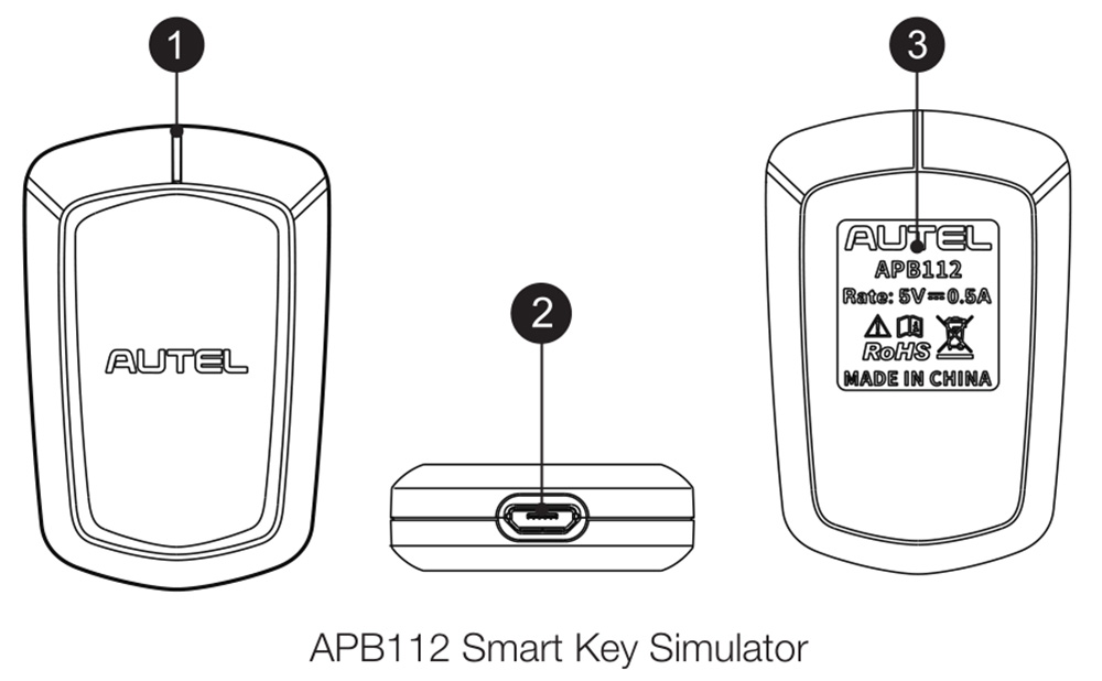 Autel APB112 Smart Key Simulator display