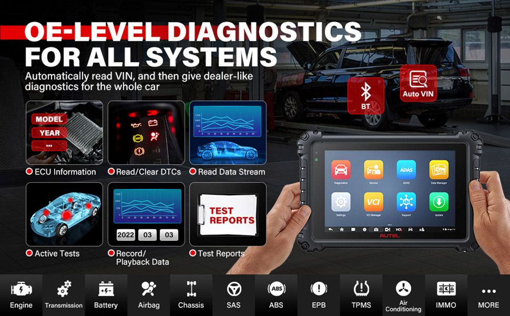 autel ms906 pro oe-level daagnostics for all systems
