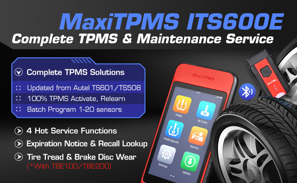 Autel MaxiTOMS ITS600E cmopletee TPMS & maintenance service