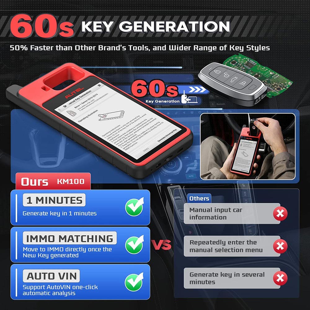 Autel KM100 60S Key Generation
