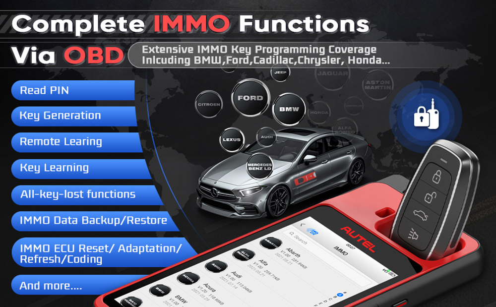 Autel KM100 IMMO Functions