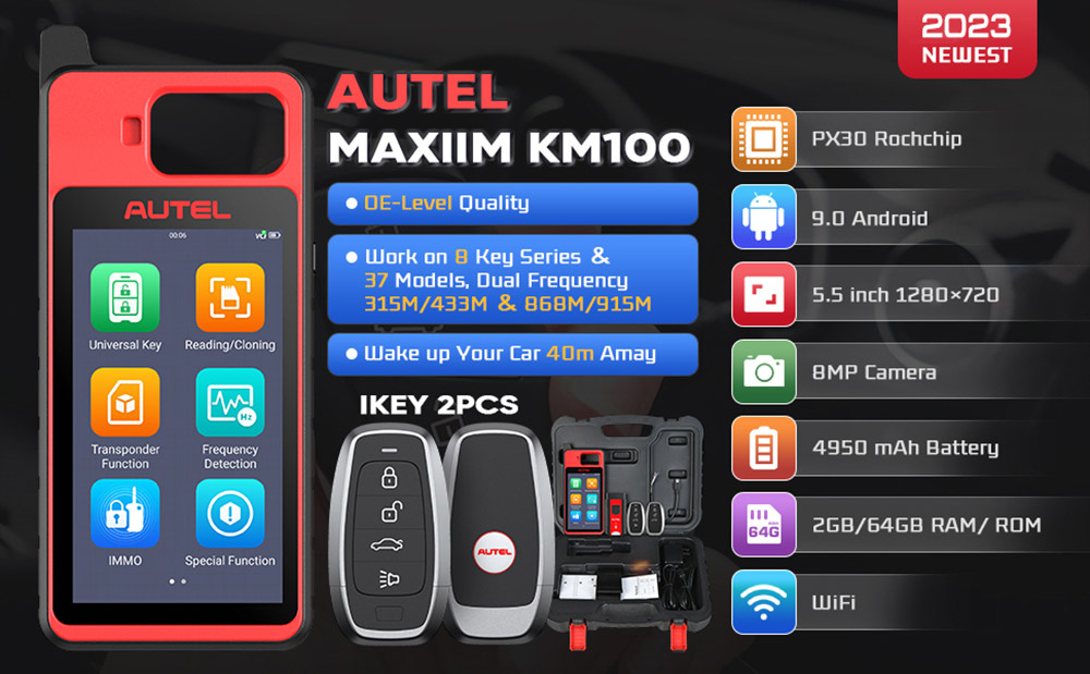 Autel MaxiIM KM100 KM100E Universal Key Generator Kit