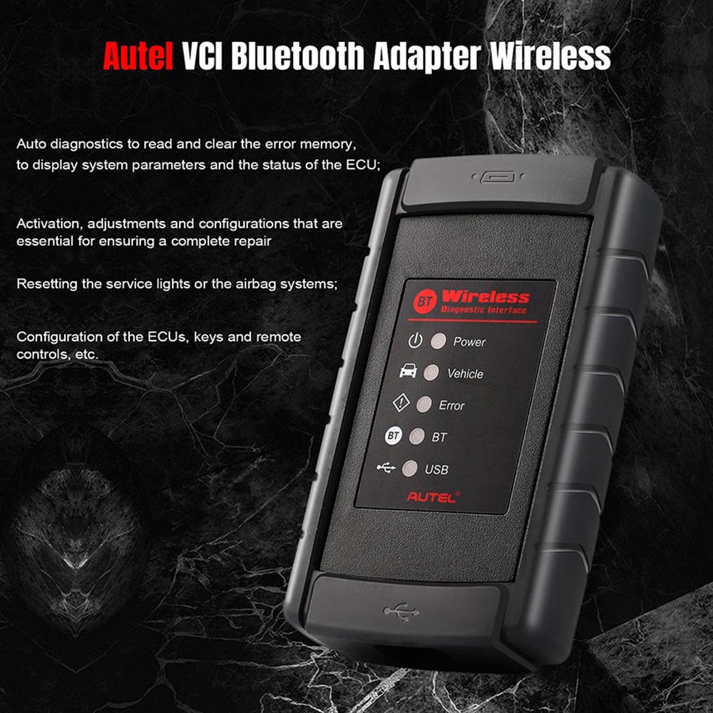 Autel VCI Bluetooth Adapter with USB Cable for MS908S/MS908/MK908/MS905/MaxiSys Mini