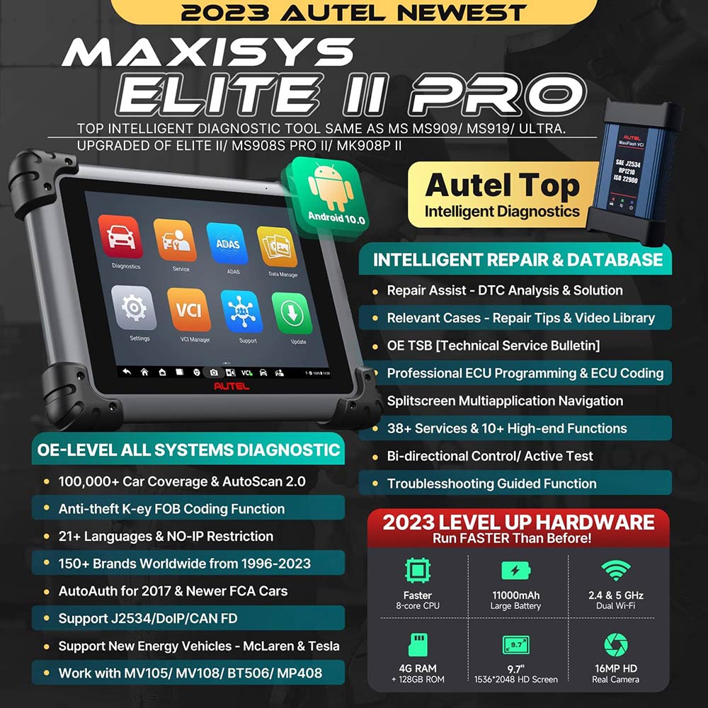 Autel MaxiSys Elite II Pro Automotive Full System Diagnostic Tool