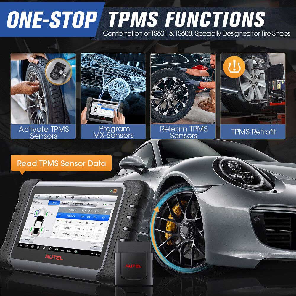 Autel MaxiPRO MP808S-TS one-stop tpms finctions