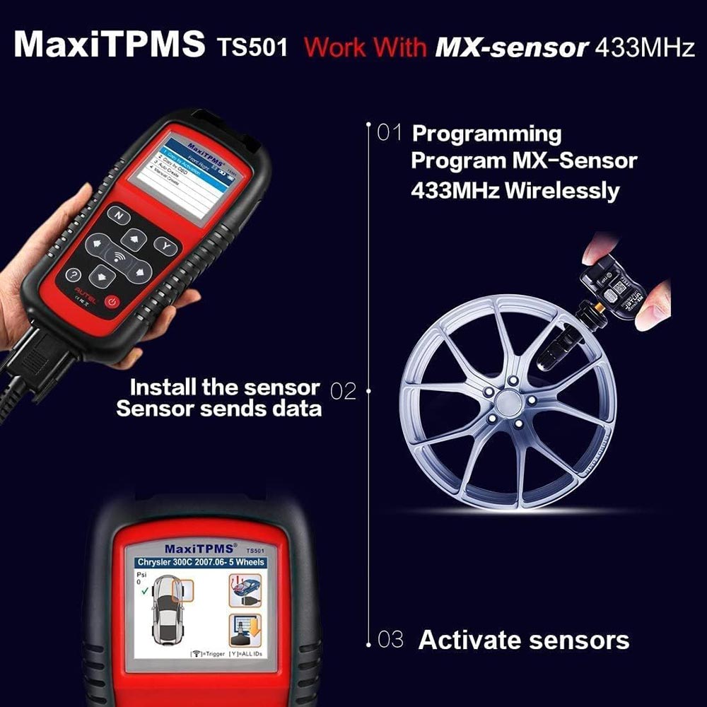 Autel MaxiTPMS TS501 works with mx-sensor 433mhz