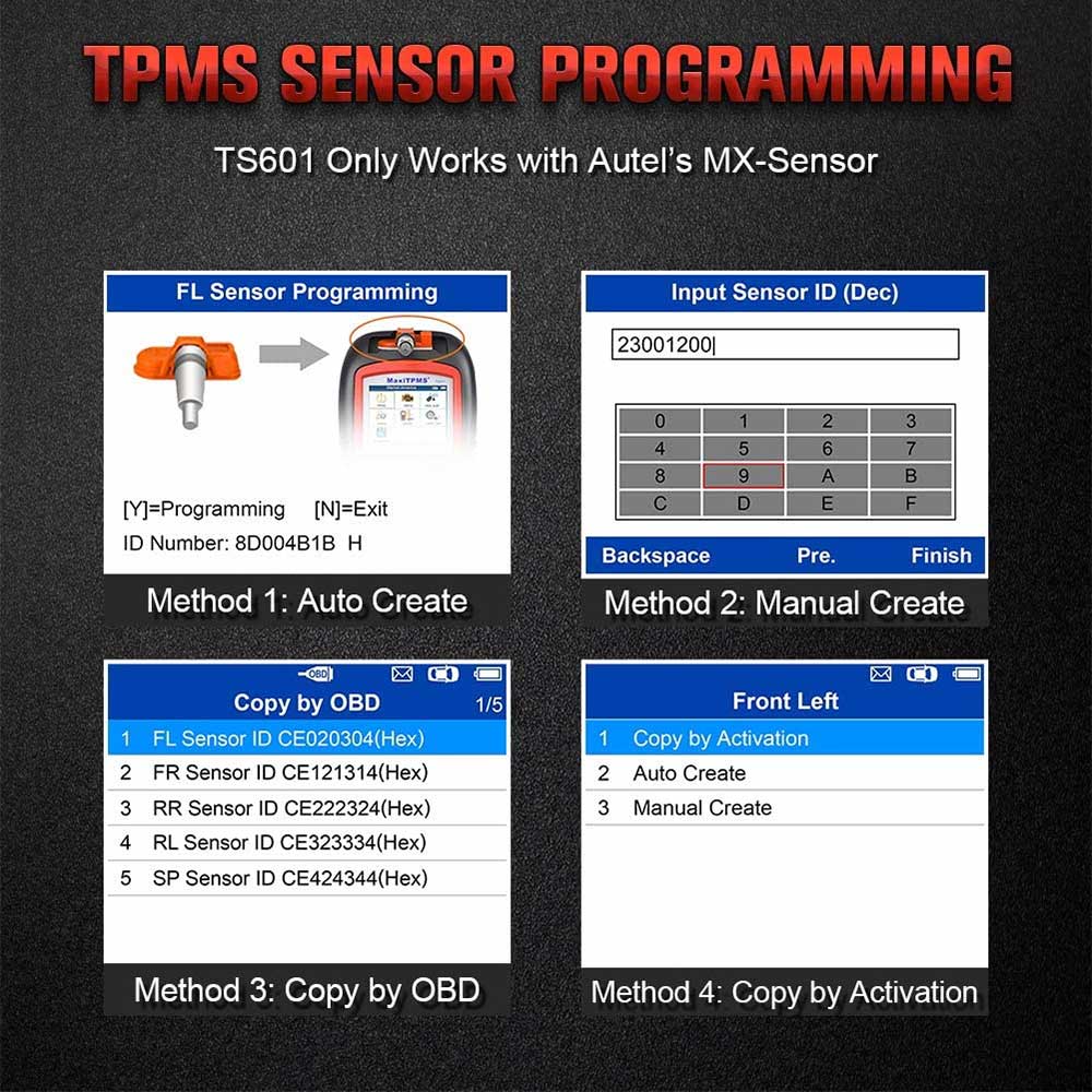 Autel MaxiTPMS TS601 tpms sensor programming
