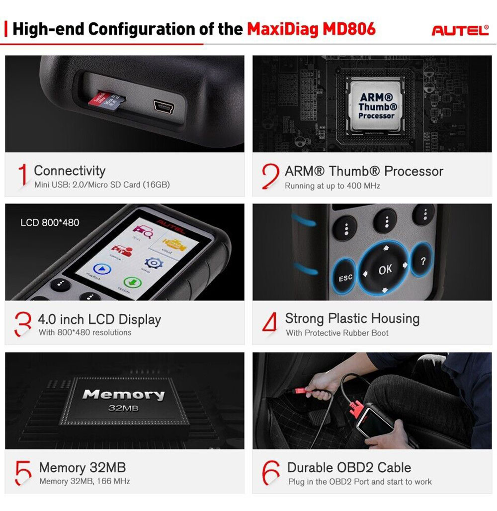 Autel MaxiDiag MD806 high-end configuration