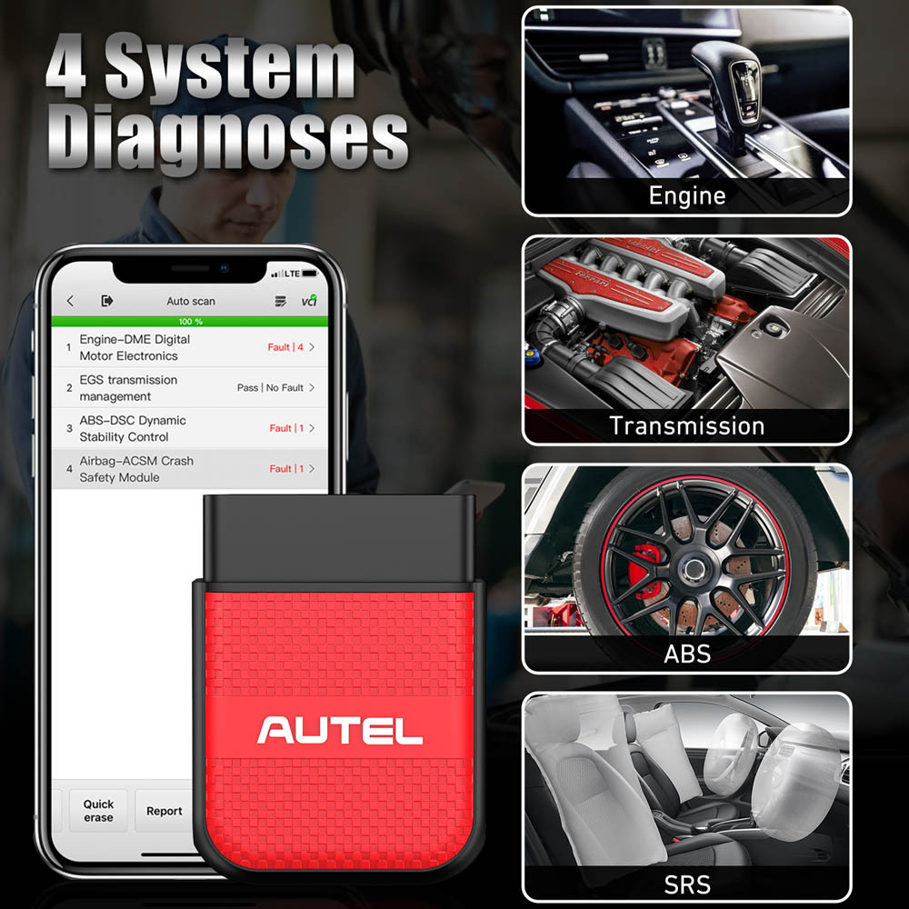 Autel MaxiAP AP200H 4 system diagnoses