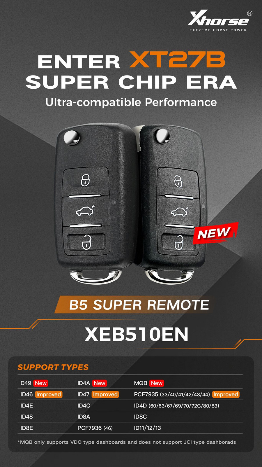 XHORSE XEB510EN B5 Super Remote with XT27B Super Chip